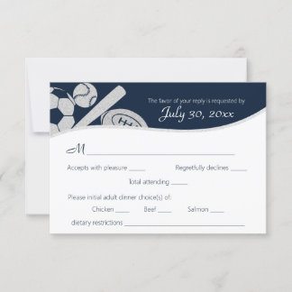 Sports Combo Response Card with Dinner Choice