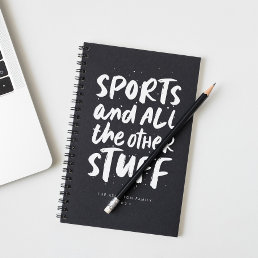 Sports cool type black and white family planner