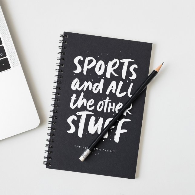 Sports cool type black and white family planner (Creator Uploaded)