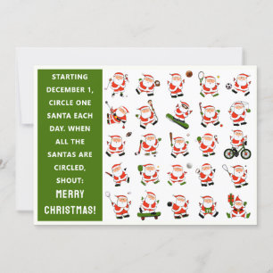 Sports Countdown Christmas Cards