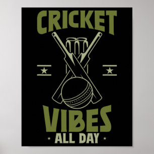 Sports Cricket Player Cricket Vibes Poster