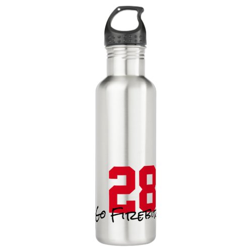 Sports Custom Player Number Team Name Colors  Stainless Steel Water Bottle