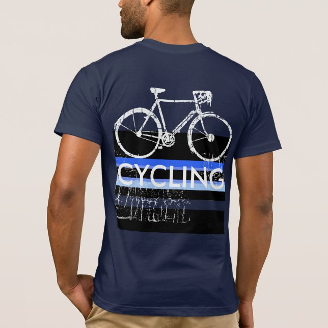 Sports Cycle Cycling Bike T-Shirt (Back)