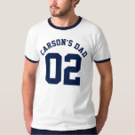 Sports Dad Personalized Kid's Name Jersey Basebal T-Shirt