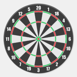 Sports Dart Board Classic Round Sticker