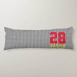 Sports Decor NUMBER NAME Checkerboard Cool Body Pillow