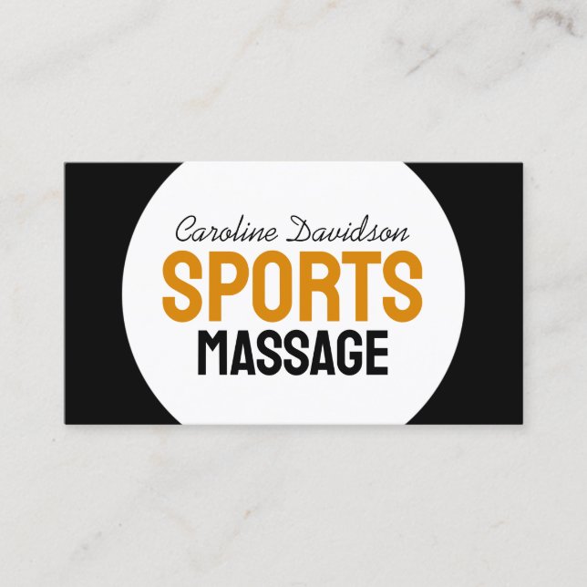 Sports Deep tissue body healing therapist contact Business Card (Front)