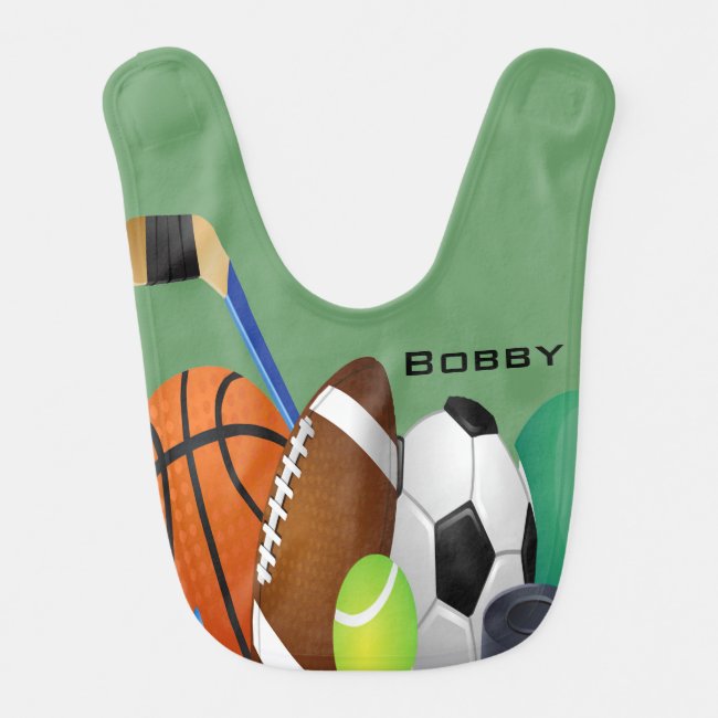 Sports Design Baby Bib