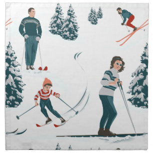 Sports d'Hiver Cloth Napkin