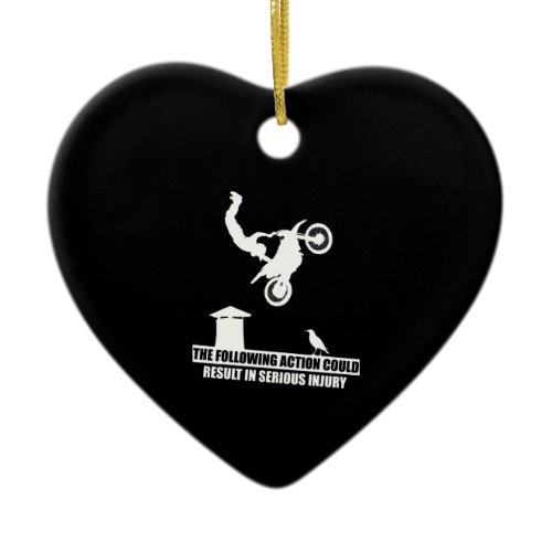 Sports Dirt Bike Motorcycles Lover Gift Ceramic Ornament