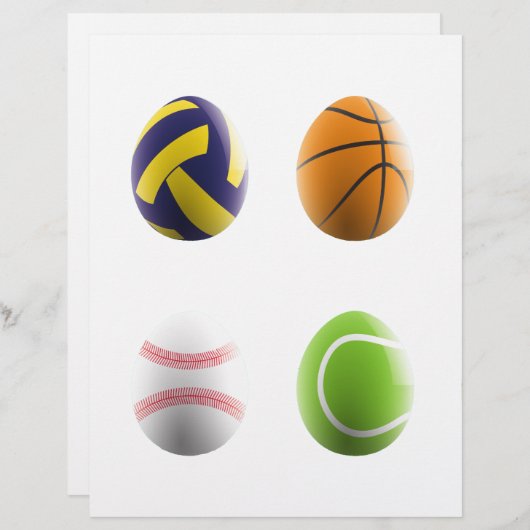 sports easter eggs (Front/Back)