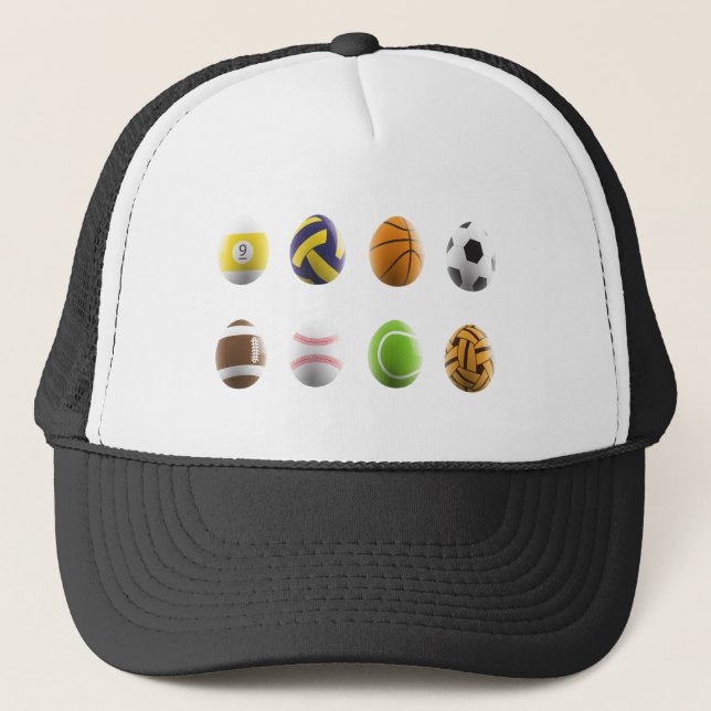 sports easter eggs trucker hat (Front)