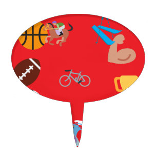 sports emoji cake topper