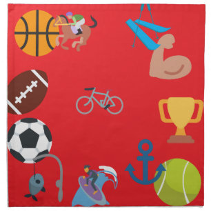 sports emoji napkin