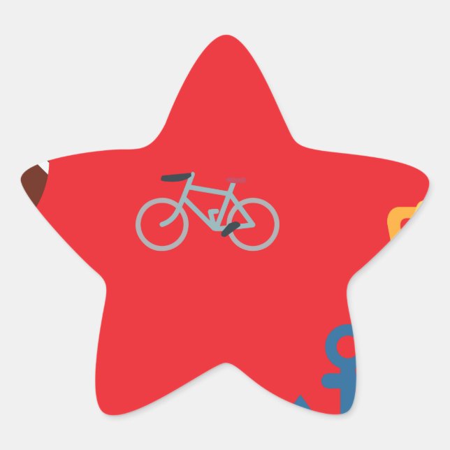 sports emoji star sticker (Front)
