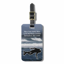 Sports Emphasis Scuba Diving ocean Luggage Tag Sports Emphasis Scuba Diving ocean Luggage Tag