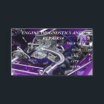 Sports Engine Auto Mechanic Repairs Business Card<br><div class="desc">Automotive engine high performance engine work and chrome and paint work show quality</div>