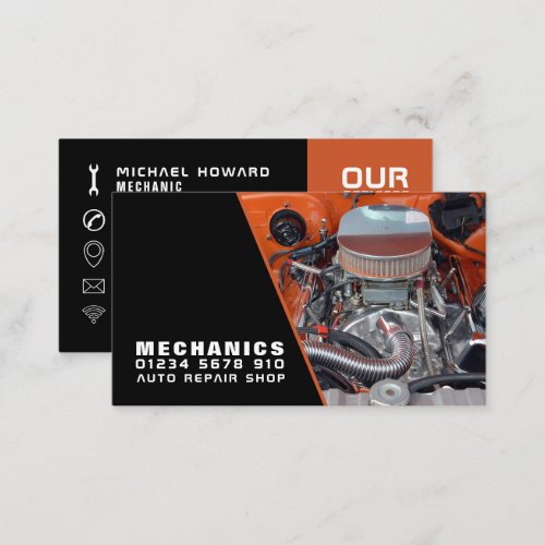 Sports Engine Auto Mechanic  Repairs Business Card