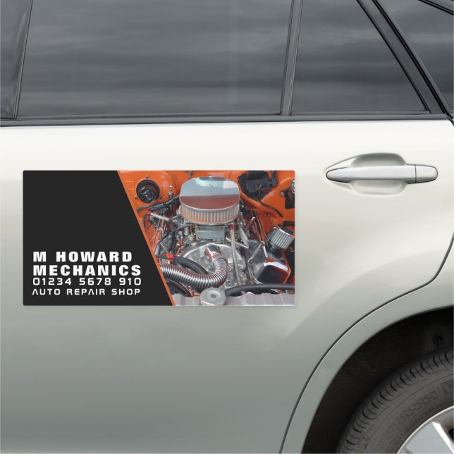 Sports Engine, Auto Mechanic & Repairs Car Magnet (In Situ)