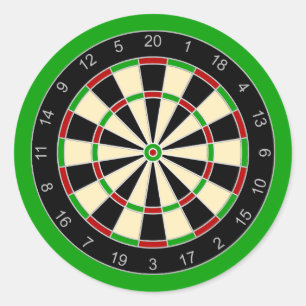 Sports Equipment - Dartboard 1 Classic Round Sticker