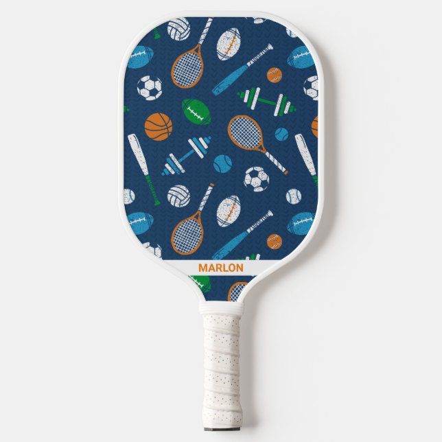 Sports Equipment on dark blue Pickleball Paddle (Front)