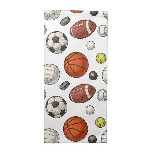Sports Equipment Pattern Cloth Napkin