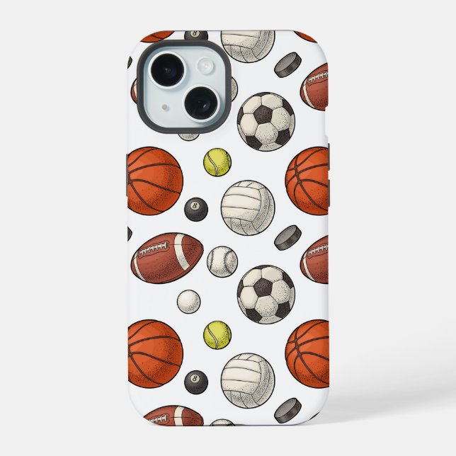 Sports Equipment Pattern Iphone Case (Back)