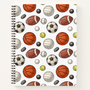 Sports Equipment Pattern Notebook