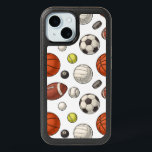 Sports Equipment Pattern iPhone 15 Case<br><div class="desc">Decorating a teen's sports-themed bedroom can be a fun and exciting way to showcase their passion and create a space that feels personal and inspiring. Check out this fun pattern featuring sports equipment.</div>