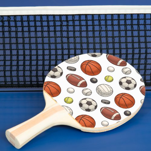 Sports Equipment Pattern Ping Pong Paddle