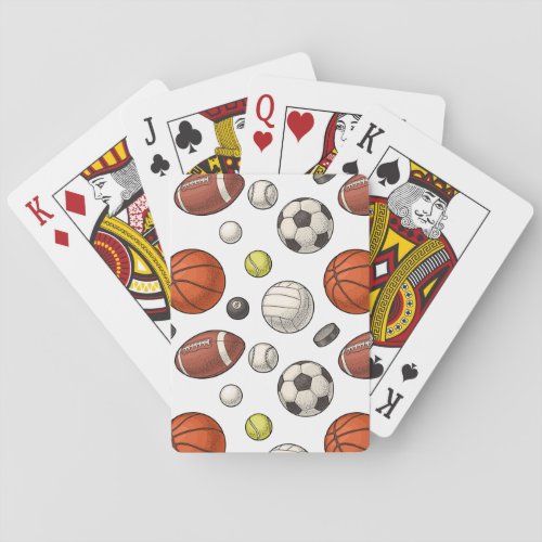 Sports Equipment Pattern Poker Cards