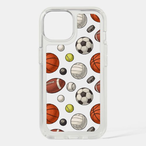 Sports Equipment Pattern iPhone 15 Case
