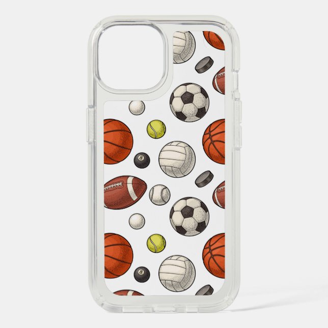 Sports Equipment Pattern Speck iPhone Case (Front)