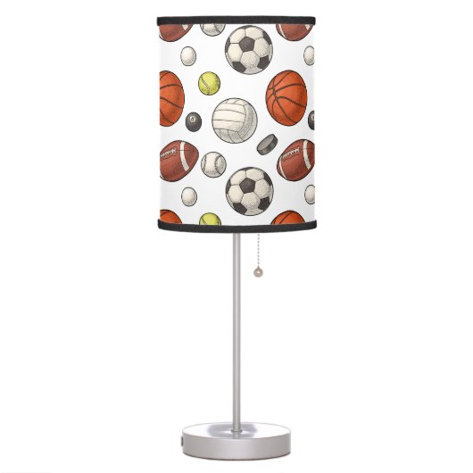 Sports Equipment Pattern Table Lamp (Left)