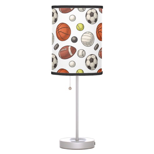 Sports Equipment Pattern Table Lamp (Right)