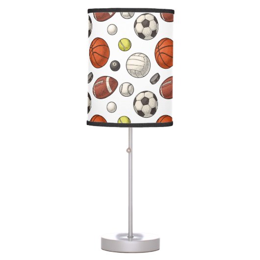 Sports Equipment Pattern Table Lamp (Front)