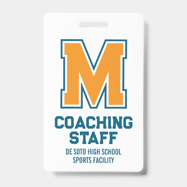 Sports Event Staff Name Badge (Front)