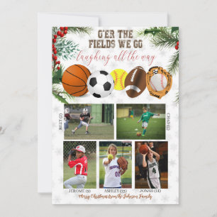 Sports Family Holiday Photo Card