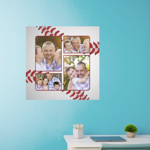 Sports Fan Baseball Photo Collage Fathers Day Wal Wall Decal