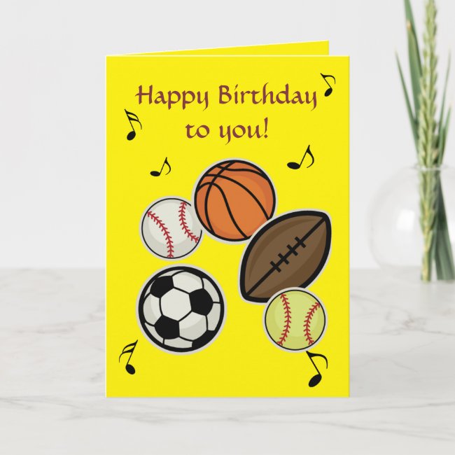 Sports Fan Birthday Card