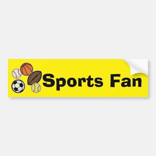 Sports Fan Bumper Sticker