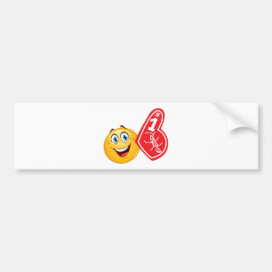 sports fan emoji bumper sticker