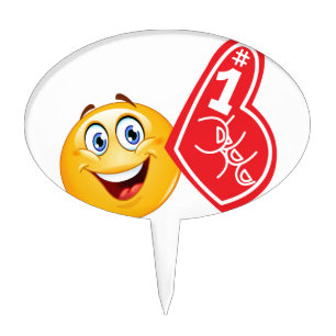 sports fan emoji cake topper