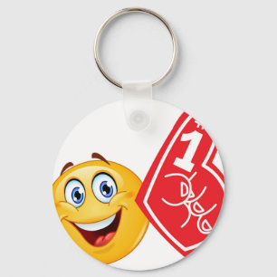 sports fan emoji keychain