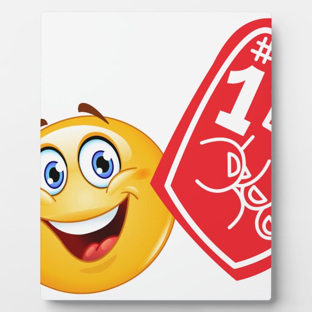 sports fan emoji plaque (Front)