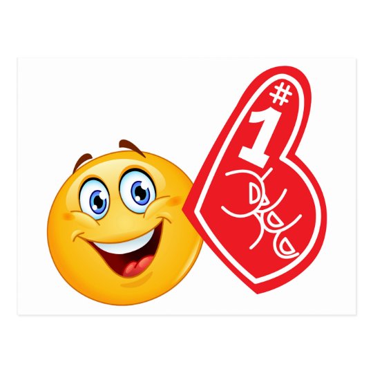 sports fan emoji postcard