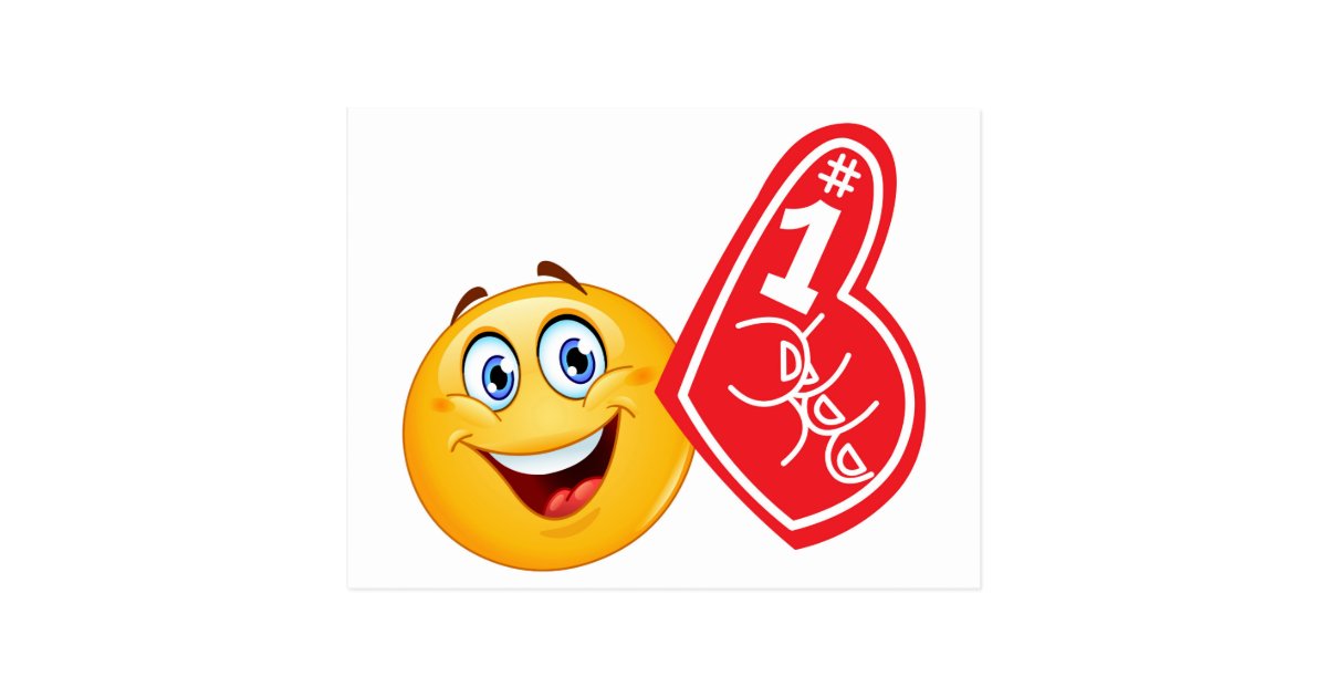 sports fan emoji postcard