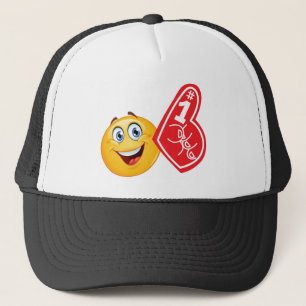 sports fan emoji trucker hat