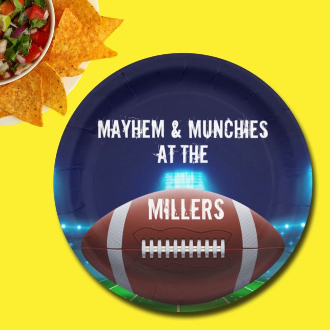 SPORTS Fan Football Stadium Party Paper Plates (Creator Uploaded)