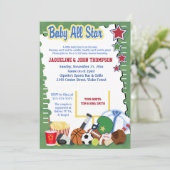 SPORTS FAN FOOTBALL STAR Baby Shower Invitation (Standing Front)